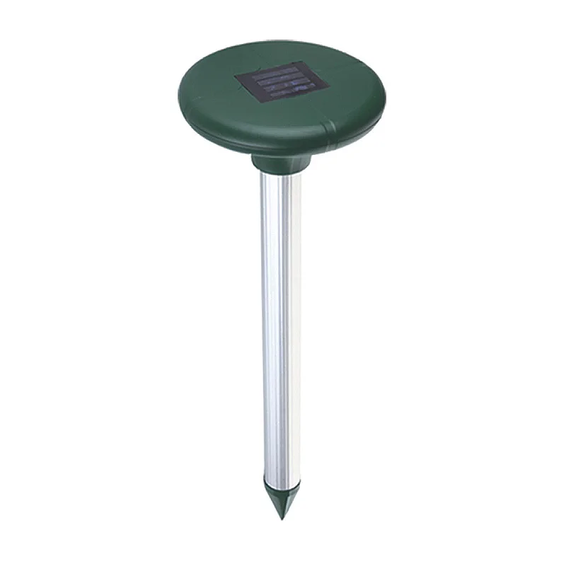 

Solar powered sonic wave sound Vibration pest mole snake solar mice repeller, Dark green