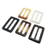 custom 50mm rectangle shape tri glide resin polyester garment buckle