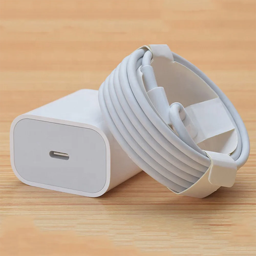 

Original Charger for Iphone Fast Charging Type-c PD Cable 18W 20W Charger for Iphone charger Plug Cable Box, White