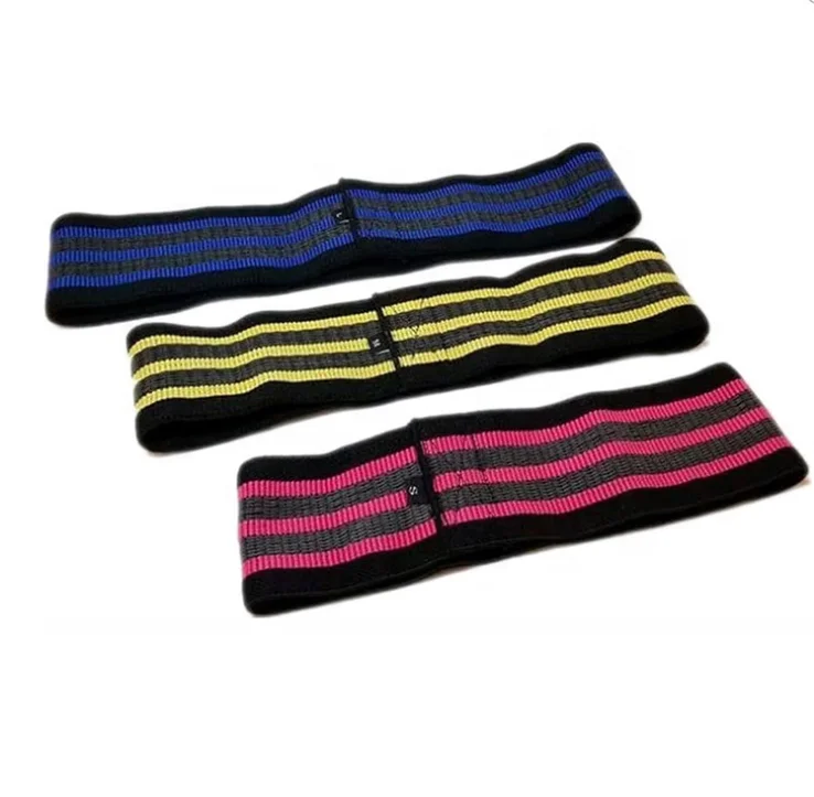 

Low MOQ Factory Wholesale Custom Color Logo Workout Elastic Fabric Hip Resistance Bands Set, Color avaliable
