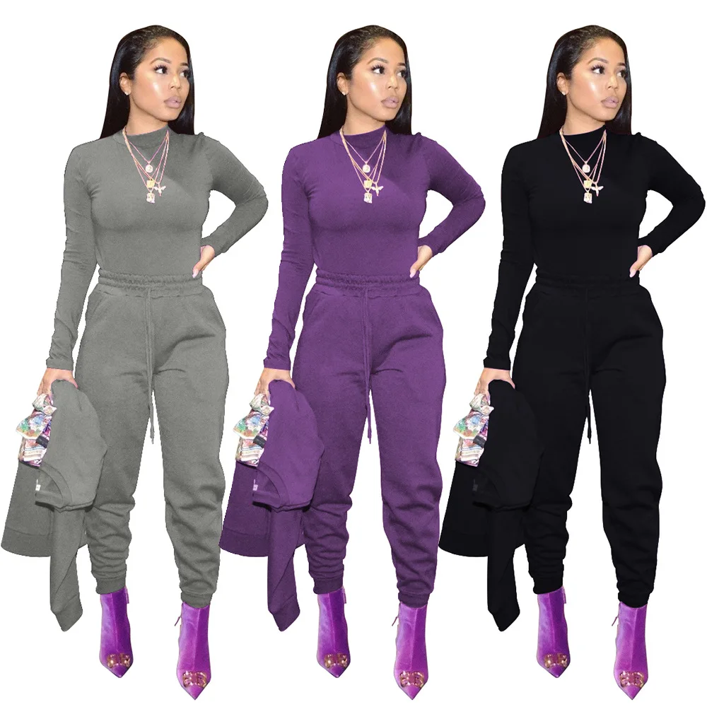 

B35376A 2021 Winter Western hot fashion women jogging sports pants
