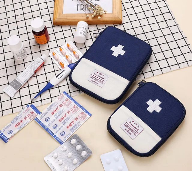 

Small size outdoor portable first-aid emergency storage kit medicine bag