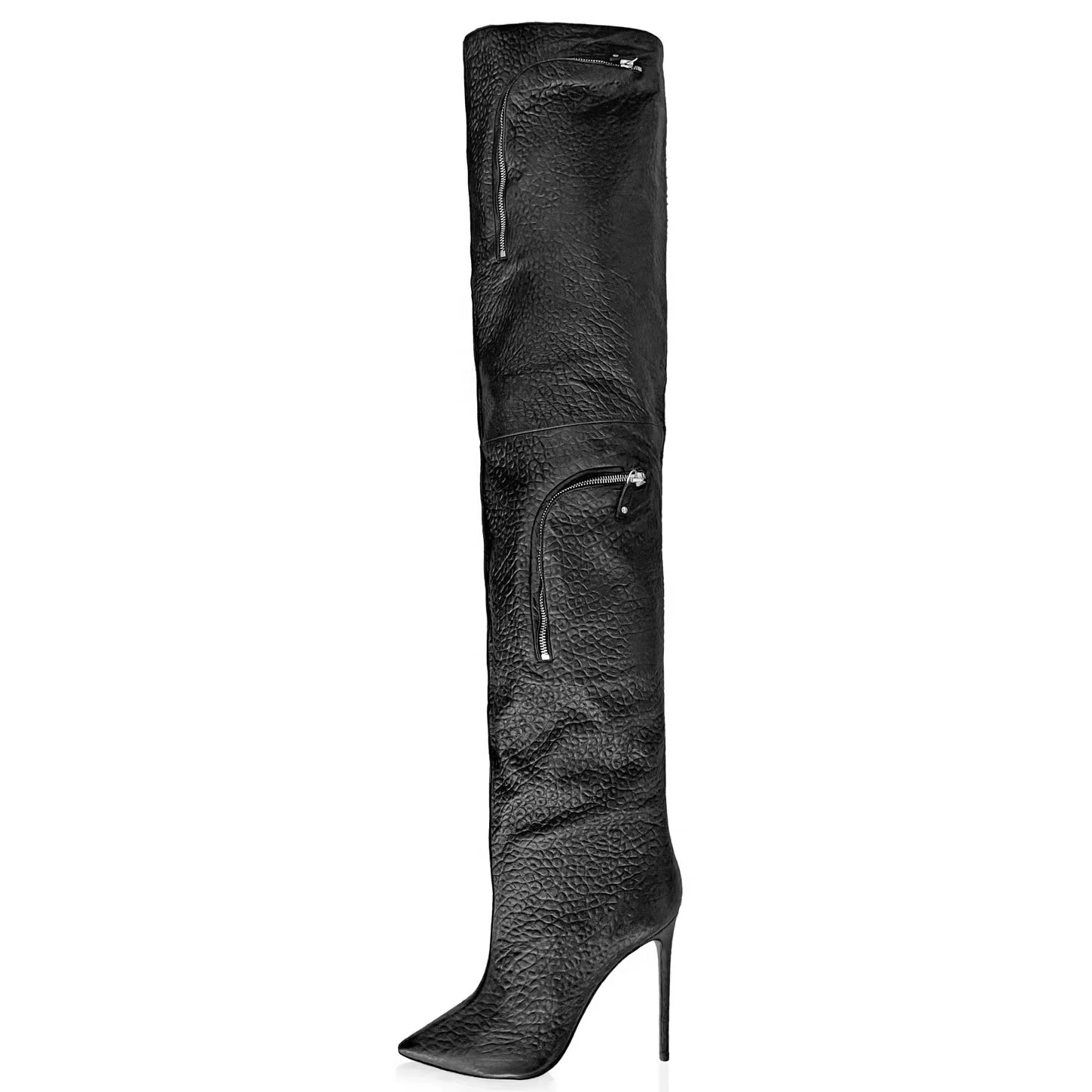 

Designer Boots Custom Pointed Toe Black Leather Women Shoes High Quality Winter Boots Ladies Thigh High Boots, Black,brown,beige