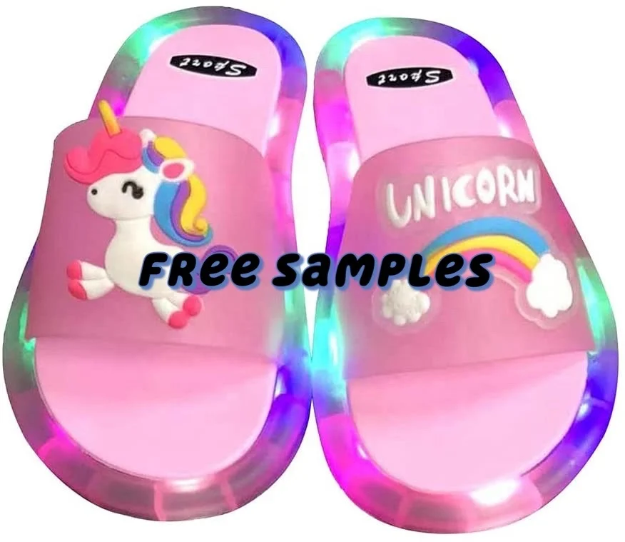 

2021 Soft Bottom Indoor LED Children Slippers Sandals Girl Boys Trend Home Slippers Kids Light Up Shoes