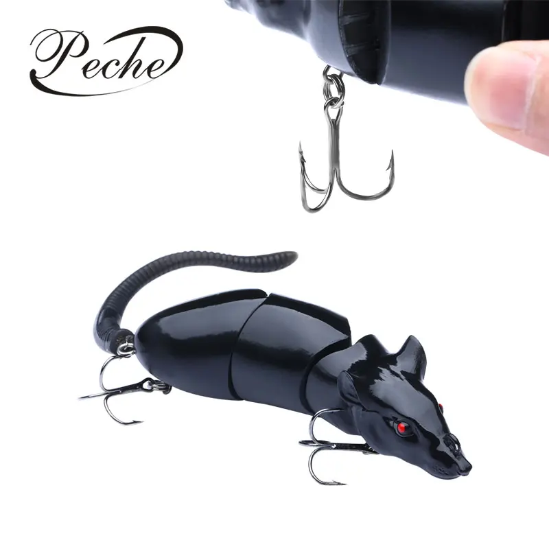 

Custom Color Isca Artificial Fishing Lure 14cm/72g Hard Swimbait Cebos De Pesca Bionic Mouse Stickbait 3 Jointed Fishing Bait, Customized