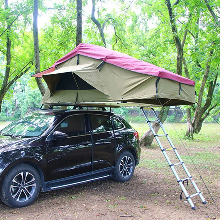 

FunFishing Wholesale outdoor traveling vehicle roof waterproof tent self-driving canvas car roof top tent