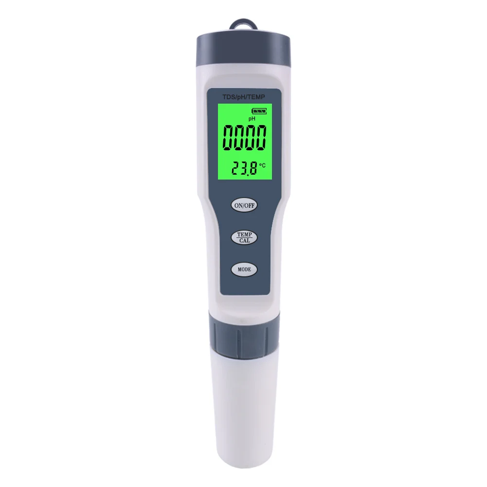 

Professional TDS PH Meter PH/TDS/Temperature Meter Digital Water Quality Monitor Tester for Pools Drinking Water Aquariums