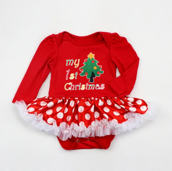 

2021 Costume party halloween dress christmas lace flower princess 9 months christmas baby girl dress, Picture color