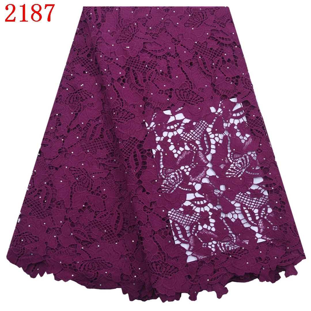 

Free Shipping Gupure Cord Net Lace With Beads Embroidery Soft Cord Net lace With Stones For Wedding Dress 2187