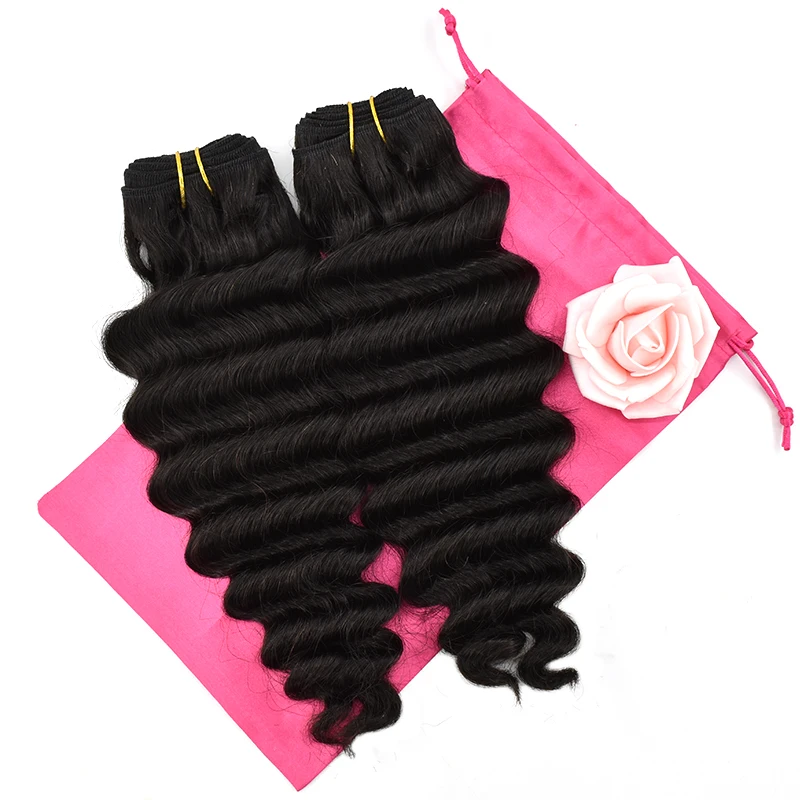 

100% Brazilian machine weft deep wave hair Unprocessed Remy
