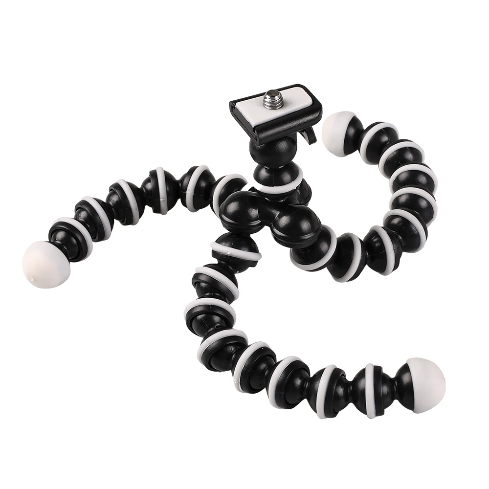 

KALIOU Mini Octopus Tripod Bracket Portable Flexible Stand For Gopro Camera Mobile Phone Tripods Foldable Desktop, Black