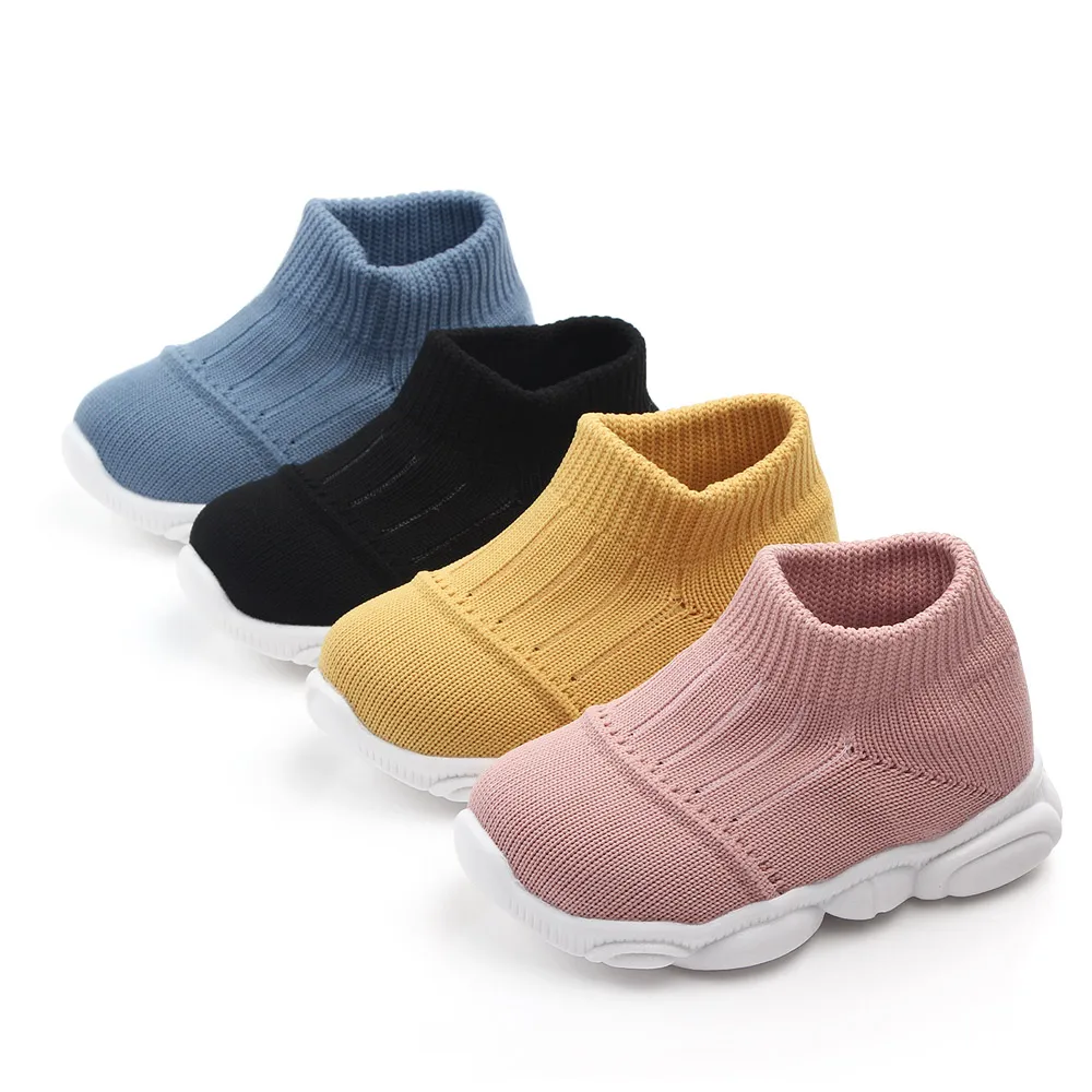 

C High quality warming kids shoes soft sock anti-slip baby shoes rubber sole