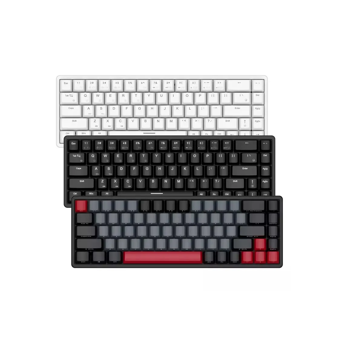 

Royal Kludge RK837 teclado mecanica gaming plata gk400 teclado mecanico teclado mecanico, Black white