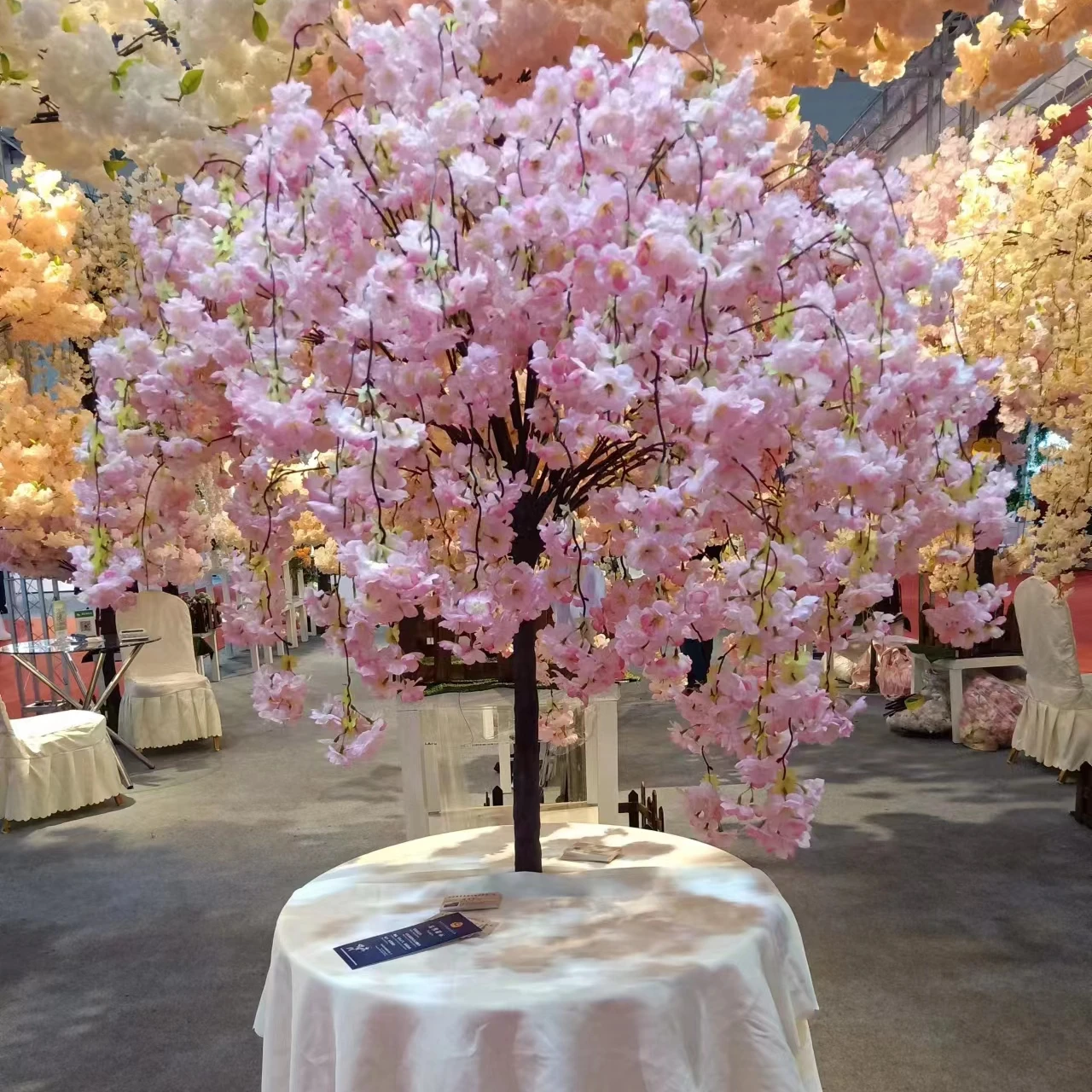 White Artificial Cherry Blossom Tree Artificial Wedding Tree Wedding Table Centerpieces  Outdoor Artificial Plant