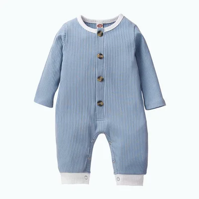 

Amazon Hot Sale Bodysuit Baby Button Bow tie Ripped Long Sleeve Organic Baby Clothing, Customized