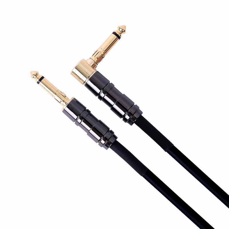 3m 10ft Black Right Angle 6.35mm 1,4 Inch Electric Instrument Guitar