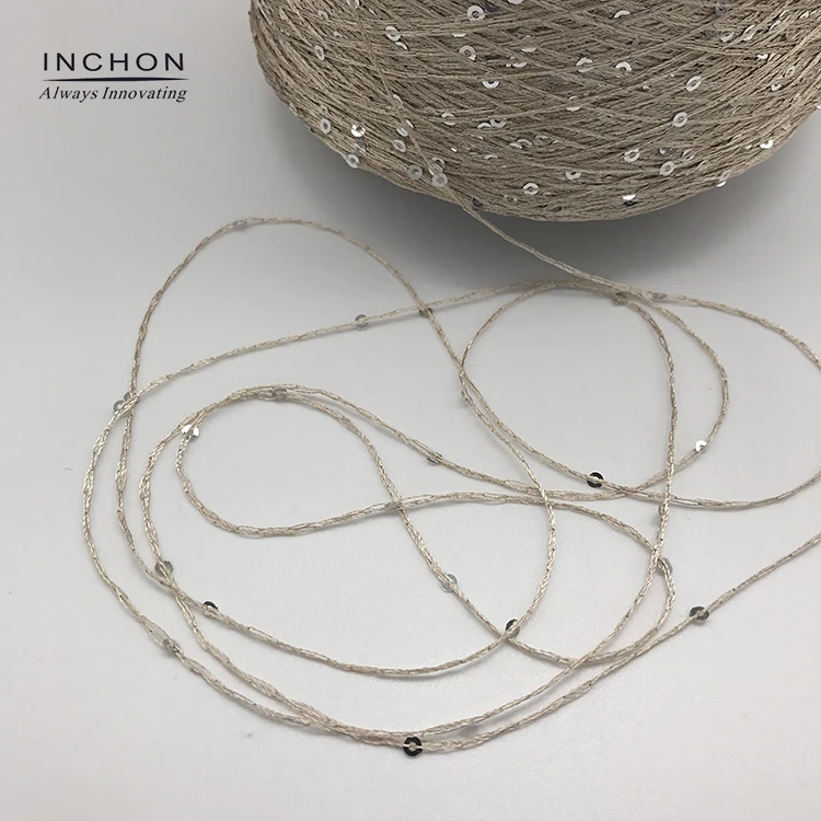 sequin yarn 57rylic 40%polyester