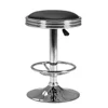 Swivel Bar Stools Bar Counter Pub Height Stools Adjustable 24" to 32",Round PU Hydraulic Lift Bar Stools with Chrome Plated Foot