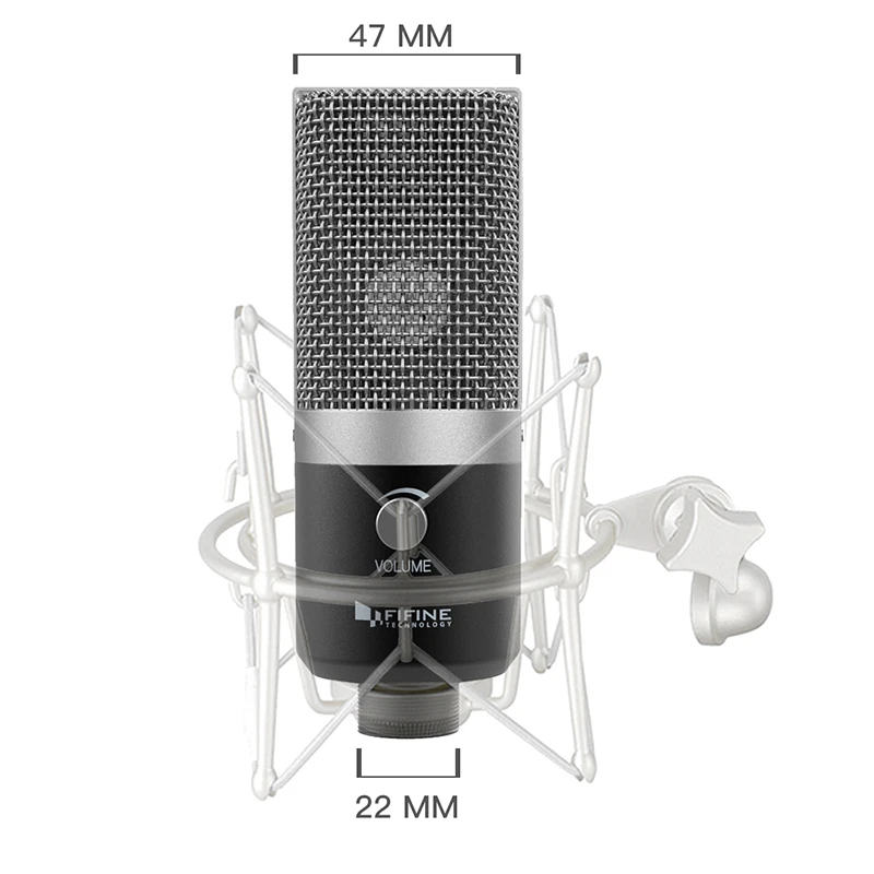 
Fifine Style Laptop Microphone Professional Condenser Microphone USB for Windows Mac OS K670 