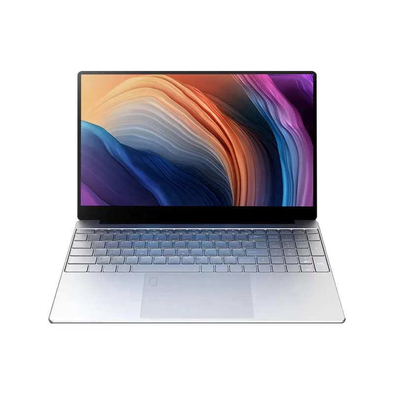 

New Slim Laptop 15.6 inch 8GB 12GB RAM 128GB 256GB 512GB Intel J4125 CPU Computer Laptop With Fingerprint and Backlight Keyboard, Silver