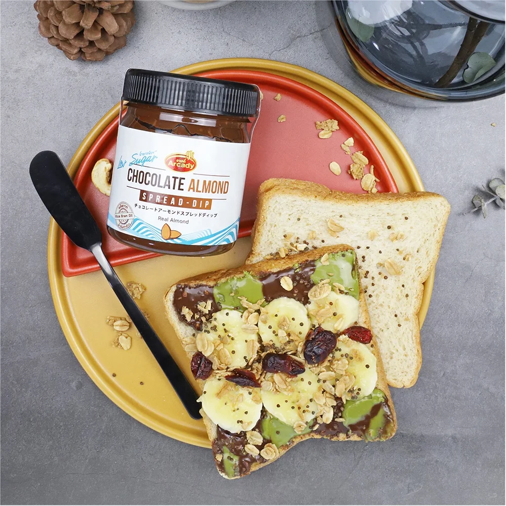 
Best Quality Best Price Made from Thailand Jam Chocolate Almond Spread Halal and BRC Certified 