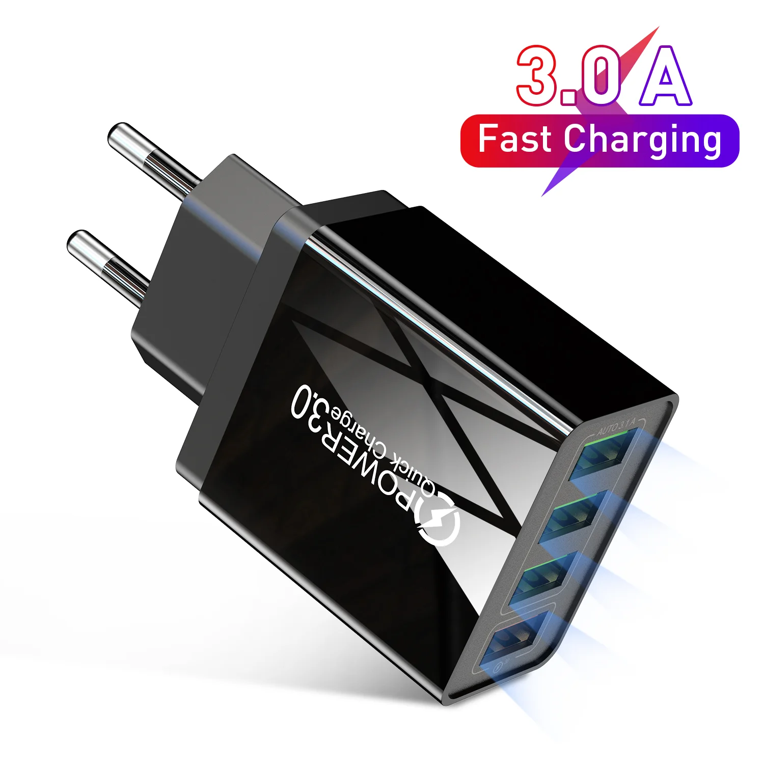 

USA UK EU 4 USB Port Fast Phone usb multi Charger Wall Travel QC 3.0 USB Charger for Mobile Phone Quick Charger QC3.0 Adapter