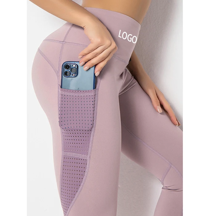 

Eco Friendly Oem Custom Gym High Waist Running Fitness Tummy Control Butt Lifting Yoga Pants With Pockets, Picture
