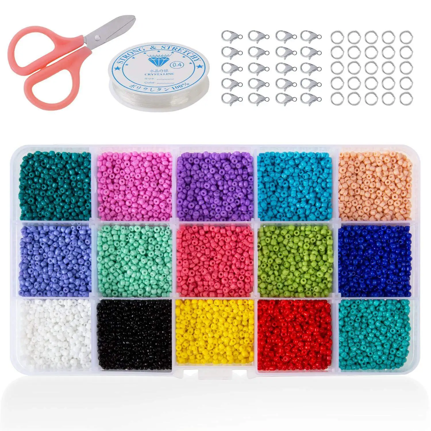 15 Grid Box Package Pony Beads For Jewelry Making Children Art Diy ...