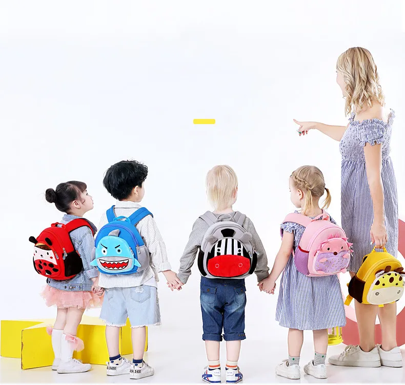 

Wholesale Neoprene Plush Cute 3D Cartoon Animal Toddler Kids Safety Leash Backpack Bag with Anti-Lost Harness, 12 color