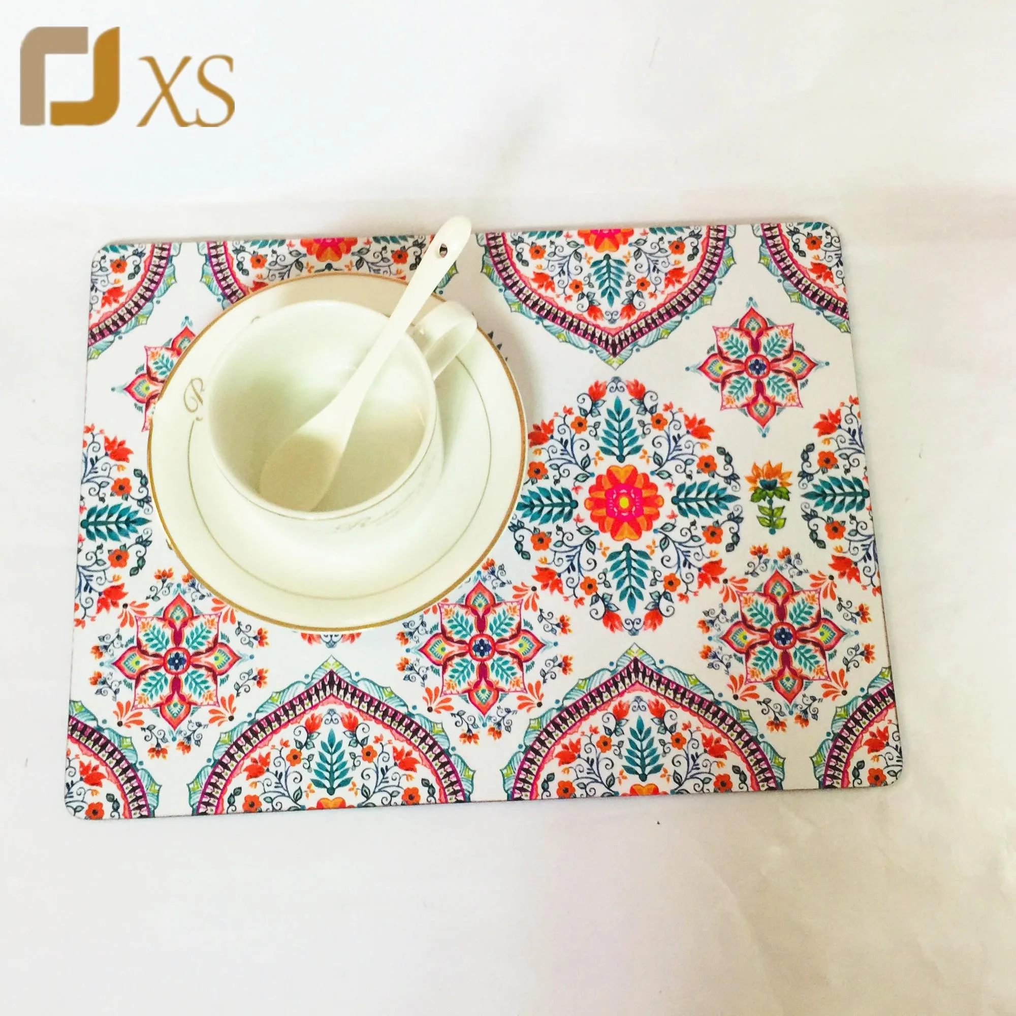 Xs Ltd. Amazon Oem Custom Design Cork Wooden Bead Table Placemat Set