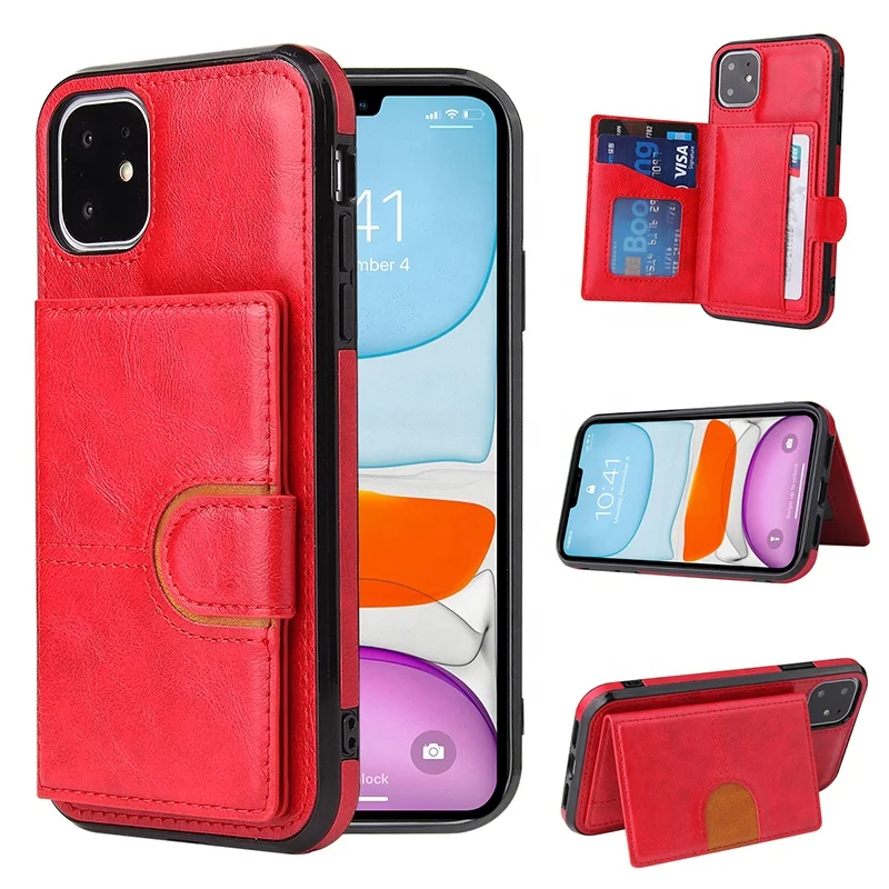 

Phone Case Leather PU Mobile Phone Accessories for iPhone 12 Mini 5.4/12 12 Pro 6.1/12 Pro Max 6.7 with Credit Card Slot, Black, blue, brown, gray, red