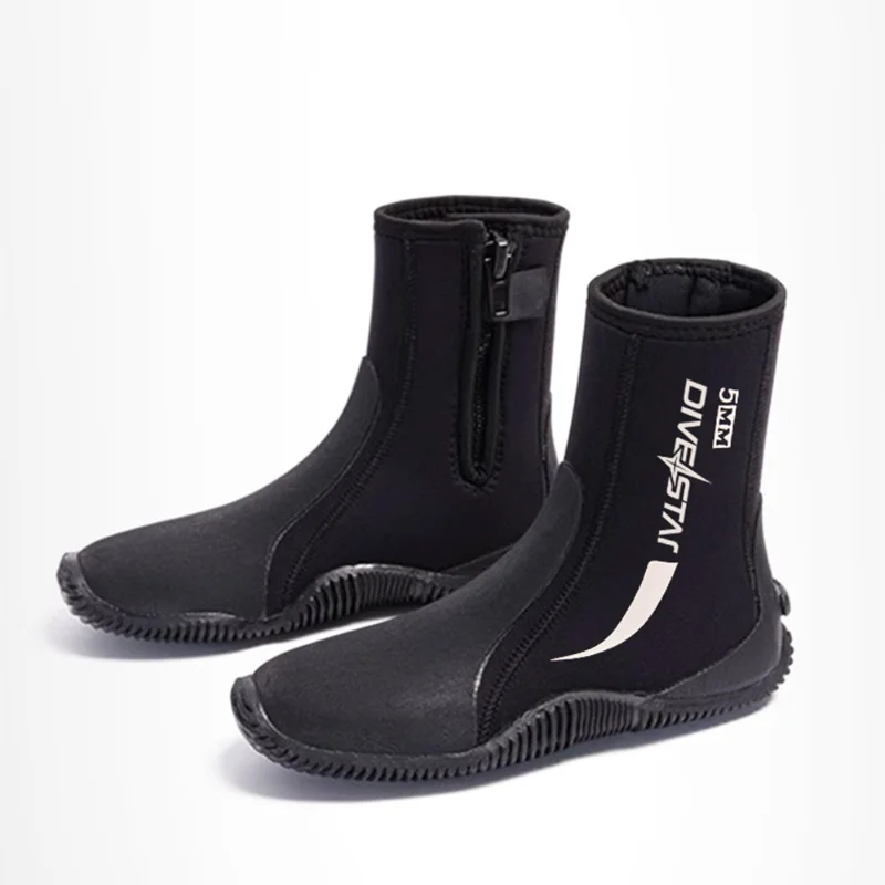 DIVESTAR Custom 5mm Neoprene Wear-resistant Anti-slip Breathable Waterproof Diving Boots for Men Women Plus Size Available
