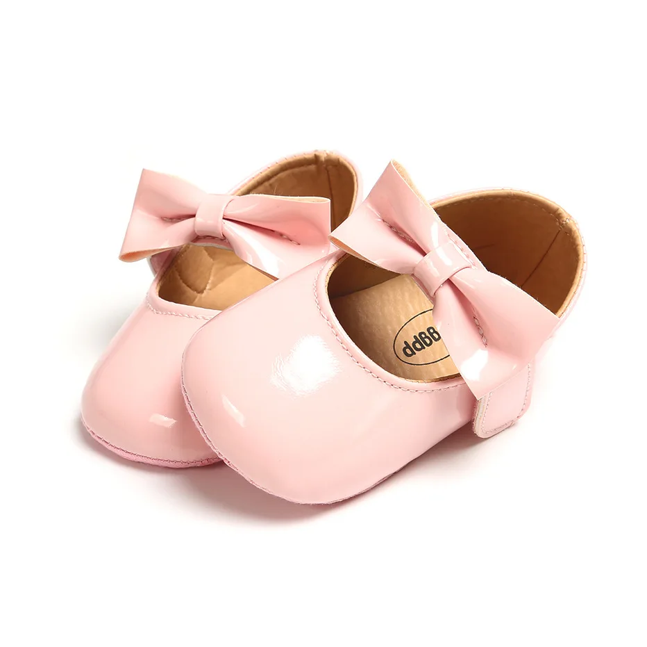 Bowknot Pure Color Little Baby Girl  Dress Shoes Beauty Girls Shoes factory
