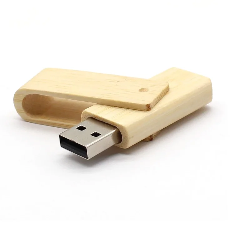 Wooden Swivel USB Flash Disk Drive 4Gb 8Gb 16Gb 32Gb 64Gb 2.0 Usb Memory Stick - ANKUX.COM
