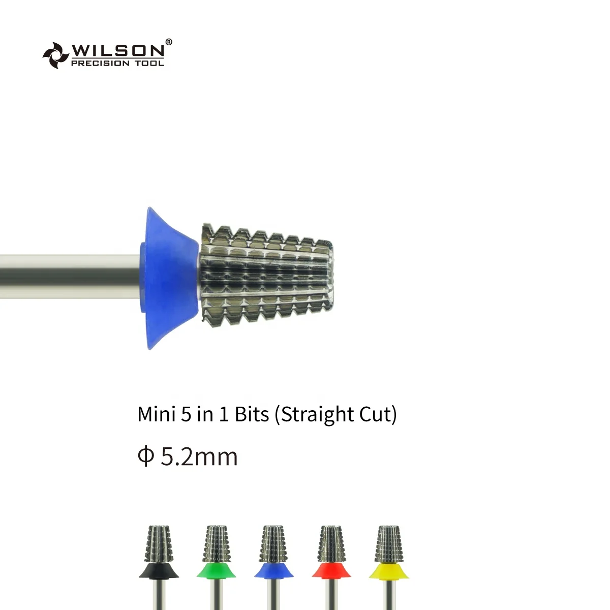 

RTS/5.2mm Mini 5 in 1 Bits (Straight Cut) Uncoated Callus Treatment nail bit drill Logo Engraving 5 in 1 carbide nail drill bit