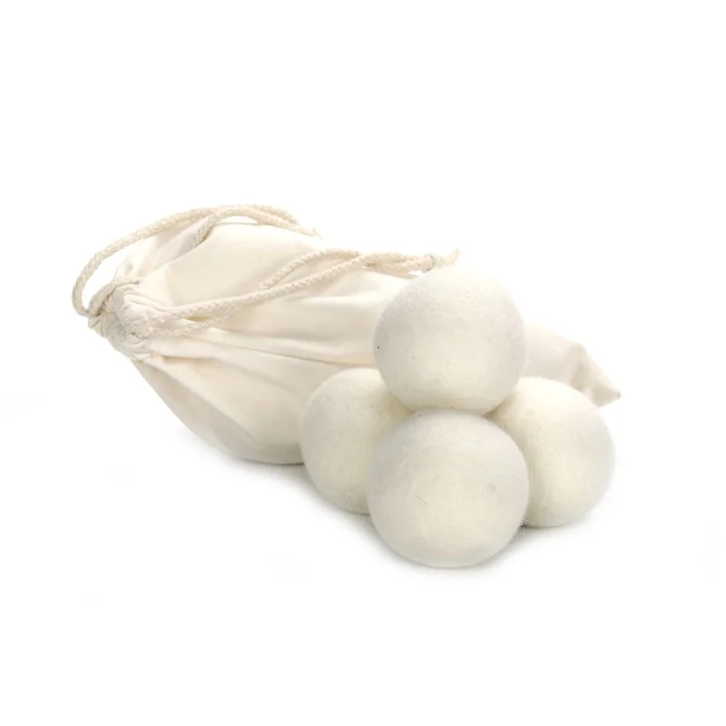 

6cm laundry washing ball 100% organic wool United States private label organic wool drying ball cotton bag