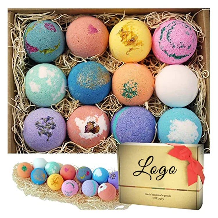 

Amazon Best Seller Handmade Spa Bubble Fizzies Relaxing Rainbow Colorful Gift Set Organic Natural Bath Bombs, Mixed color