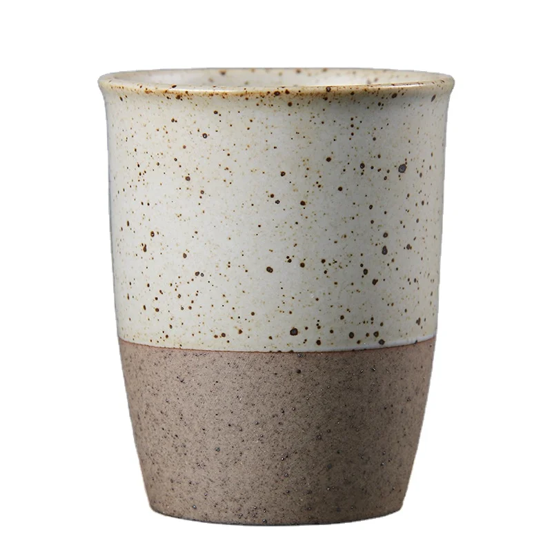 

japanese style handmade ceramic coffee cup 165ml Coarse pottery clay cup, As the picture