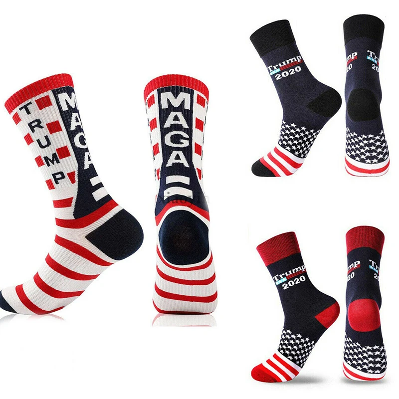 

N1068 2020 American election cotton 200 needle free size MAGA Make America Great Trump socks, 3 colors