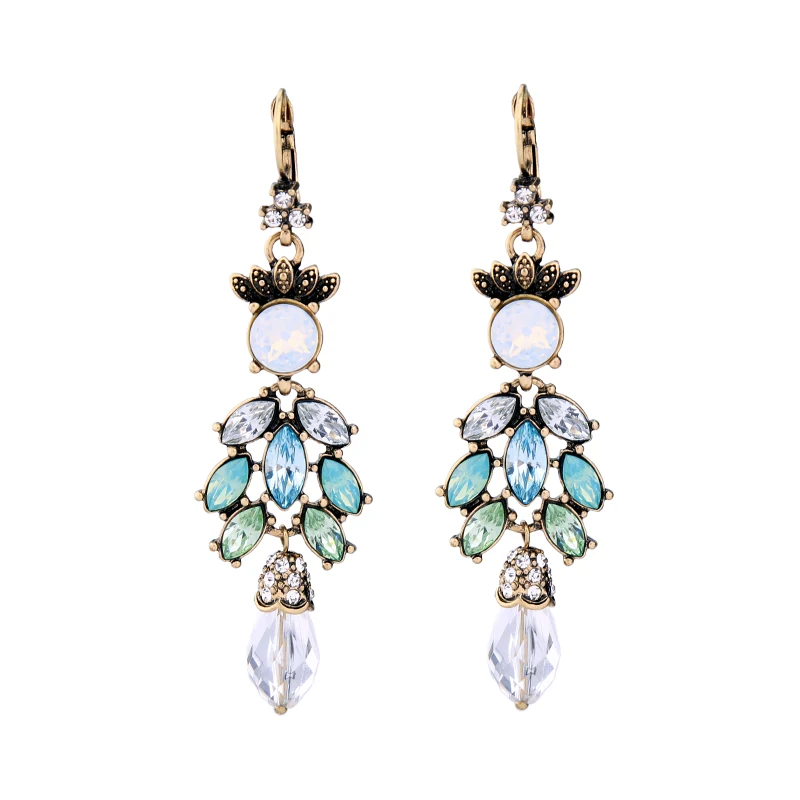 

Dangle Statement Handmade Jewelry Crystal Drop Earing Making Sets Crawler Hooks Large Chandelier Opal Women Earrings, Gold