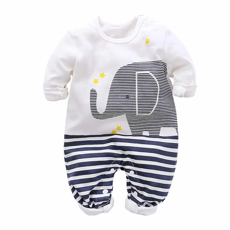 

New Baby Boy Girl Rompers Long 100% Cotton Long Sleeve Infant pajamas, Picture