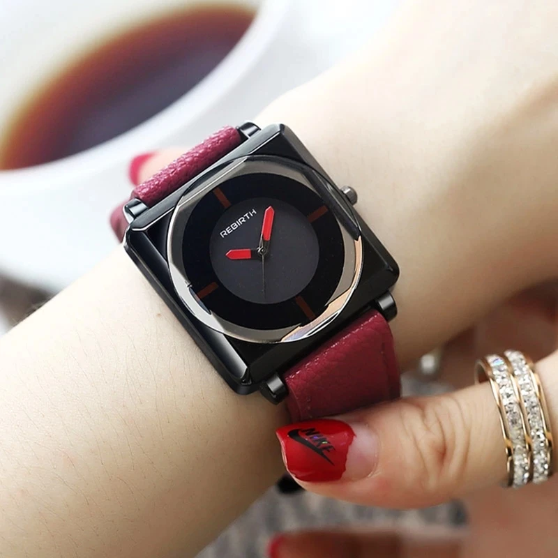 

2020 Top Brand Square Women Bracelet Watches Contracted Leather Crystal WristWatches Women Dress Ladies Quartz Clock Dropshiping