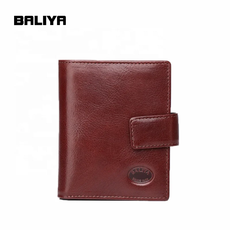 

BALIYA Vintage Waterproof Branded Genuine Leather Wallets For Men