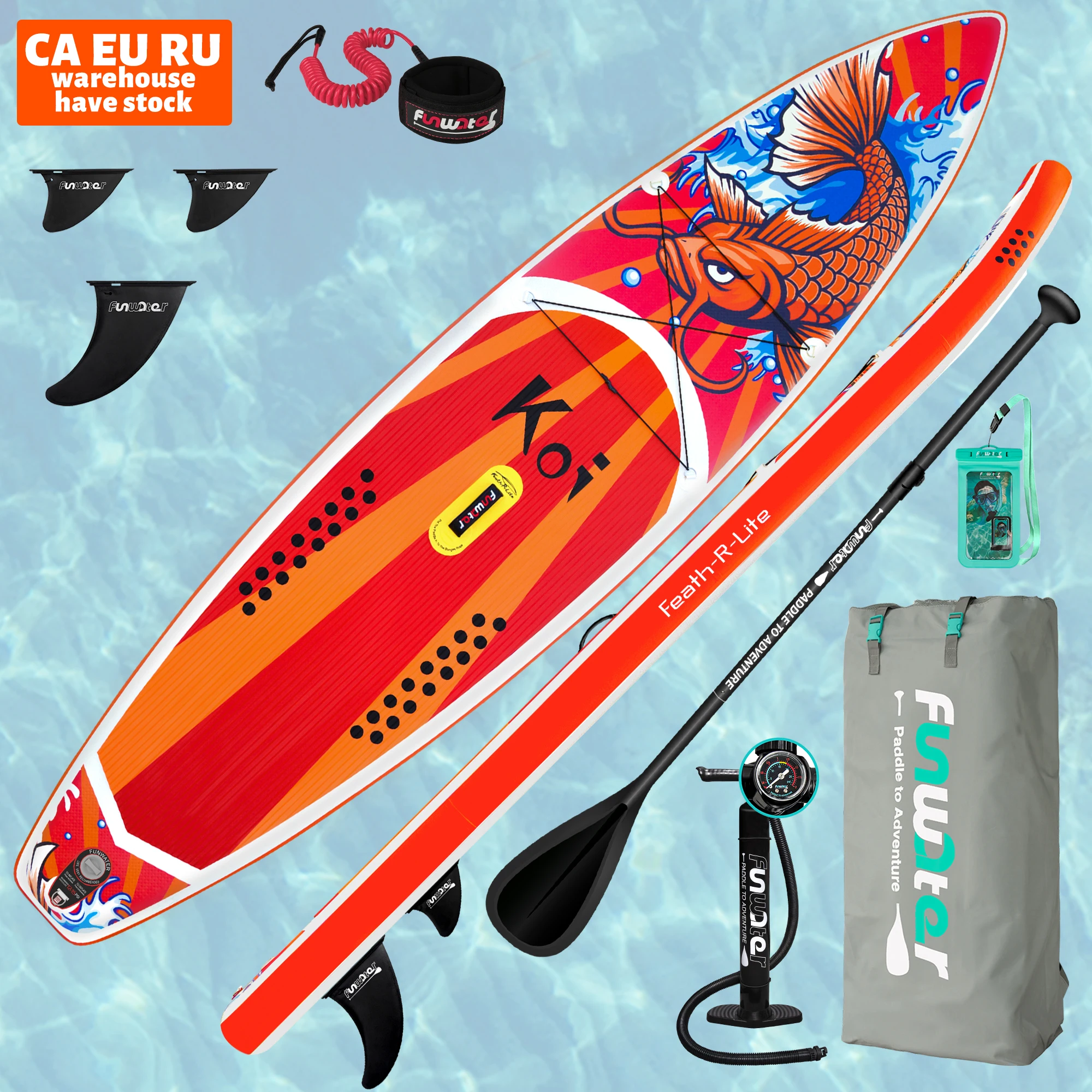 

FUNWATER Dropshipping OEM inflatable tabla pdel surf board stand up paddle board 350*84*15 sup board koi 11.6 supboard sapboard