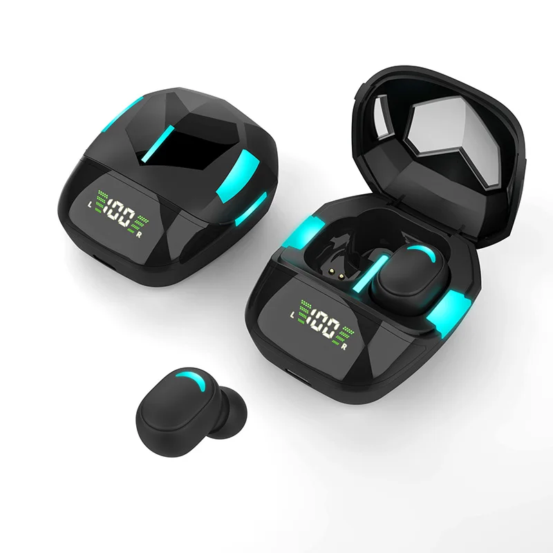 

New model Waterproof sweatproof sport gaming wireless earbuds BT earphones headphone G7S electronics audifonos, Black