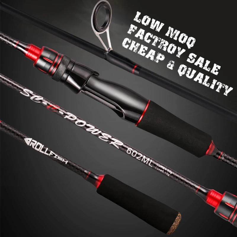 

High Quality 1.68m-2.7m Saltwater Fishing Rod Carbon Fiber Spinning Pole Bait Casting Fishing Rods