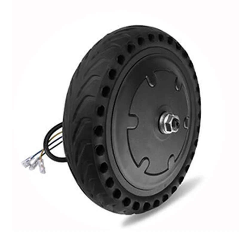 

High quality China Brushless Front Hub Motor Wheel with tire for Mijia M365 electric scooter accessories, Black