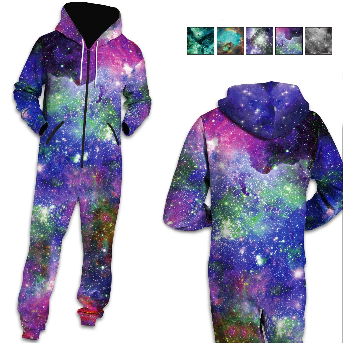 

homewear set hoodies unisex long sleeve jumpsuit zipper onesie adult hooded pajamas