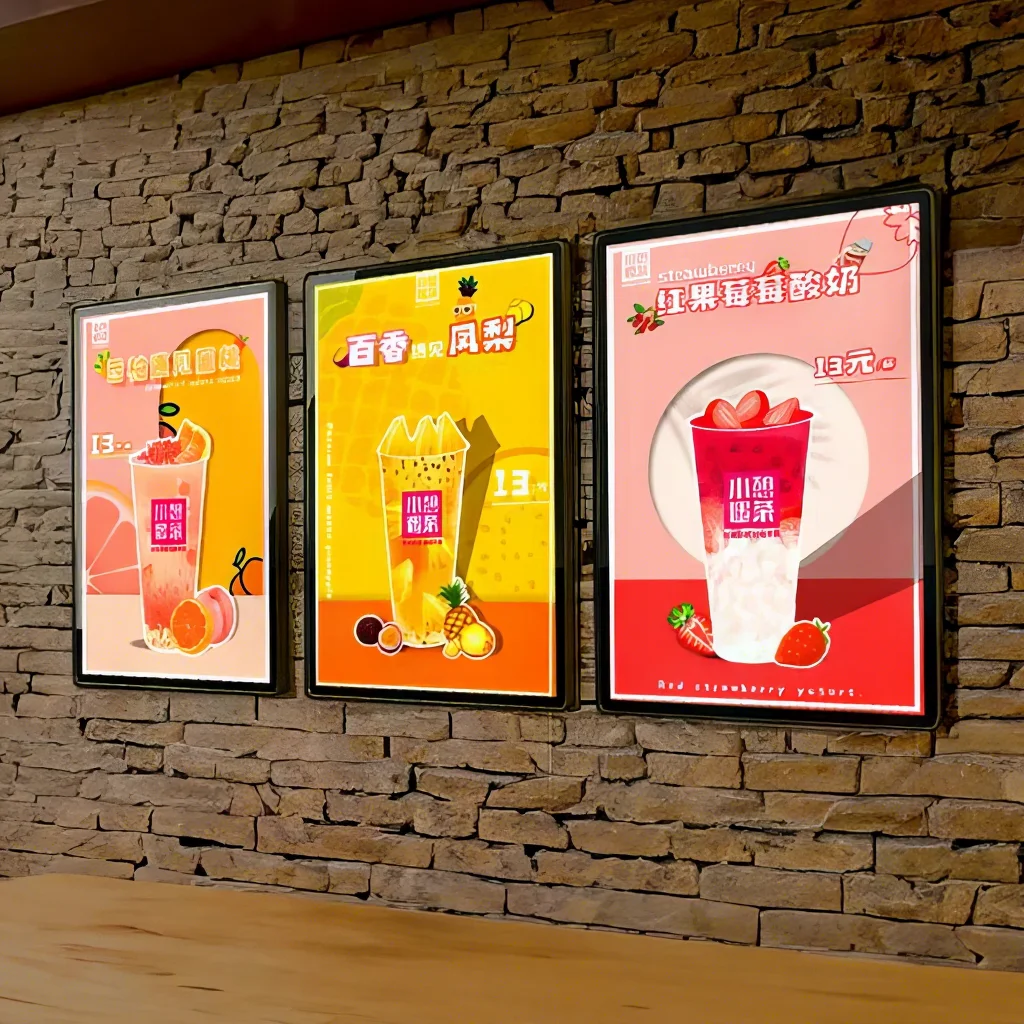 Wholesale Sign Aluminum Advertising Light Boxes Snap Frame Portable Poster Frame LED Illuminated Slim Ultra Thin Light Box