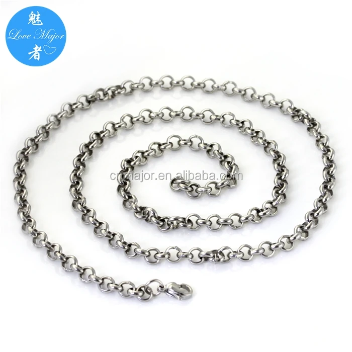 4mm Bulk Round Rolo Chain Roll Gold 
